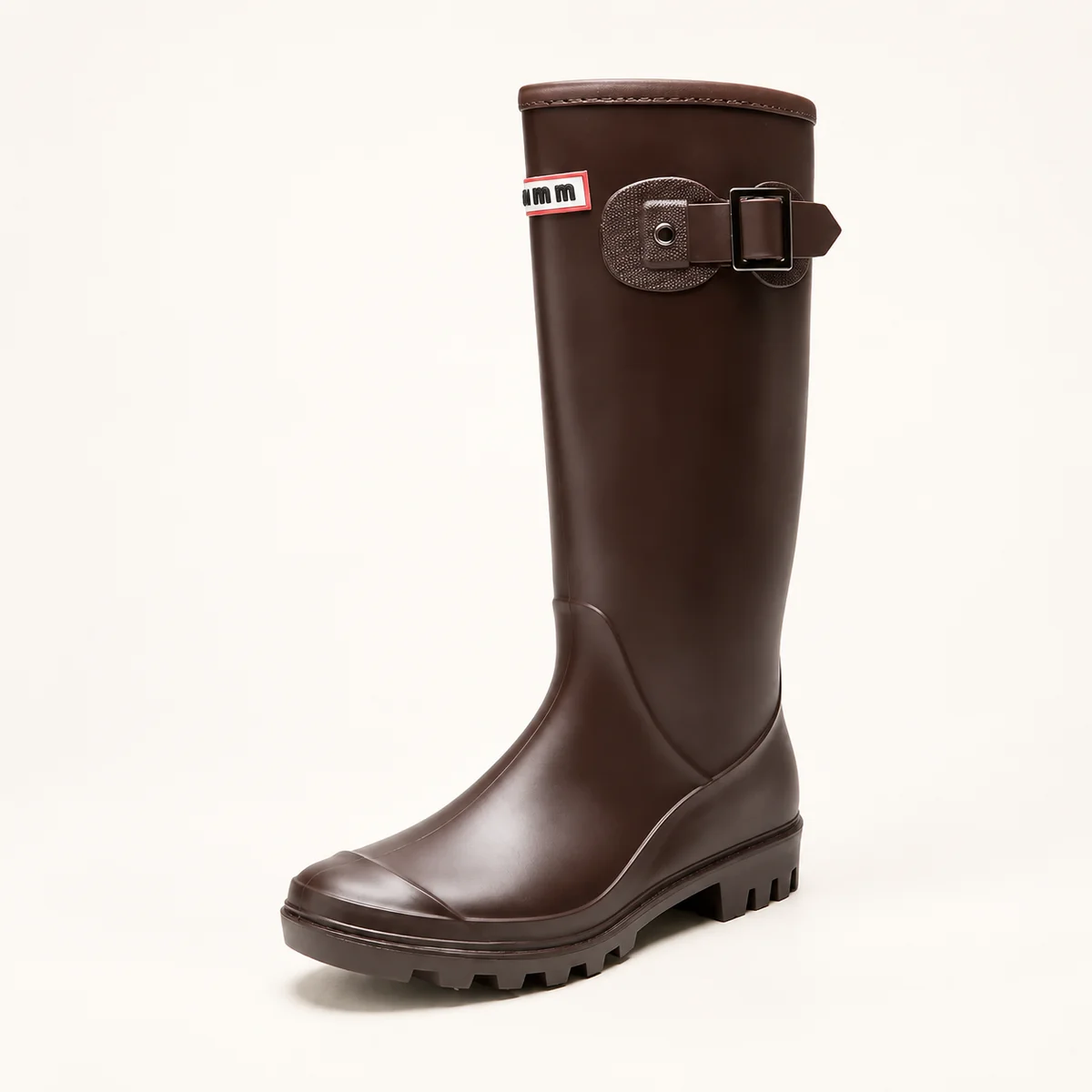 44308 15b bottes de pluie femme marron a boucle vue principale