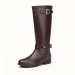 44311 15b bottes de pluie femme marron a zip et vue principale