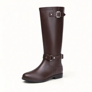 44311 15b bottes de pluie femme marron a zip et vue principale
