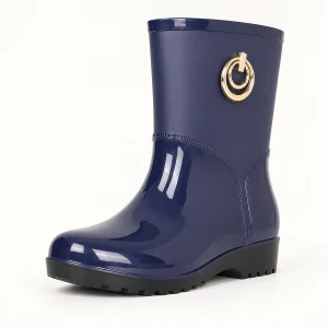 44312 15b bottes de pluie femme bleues a anneau vue principale