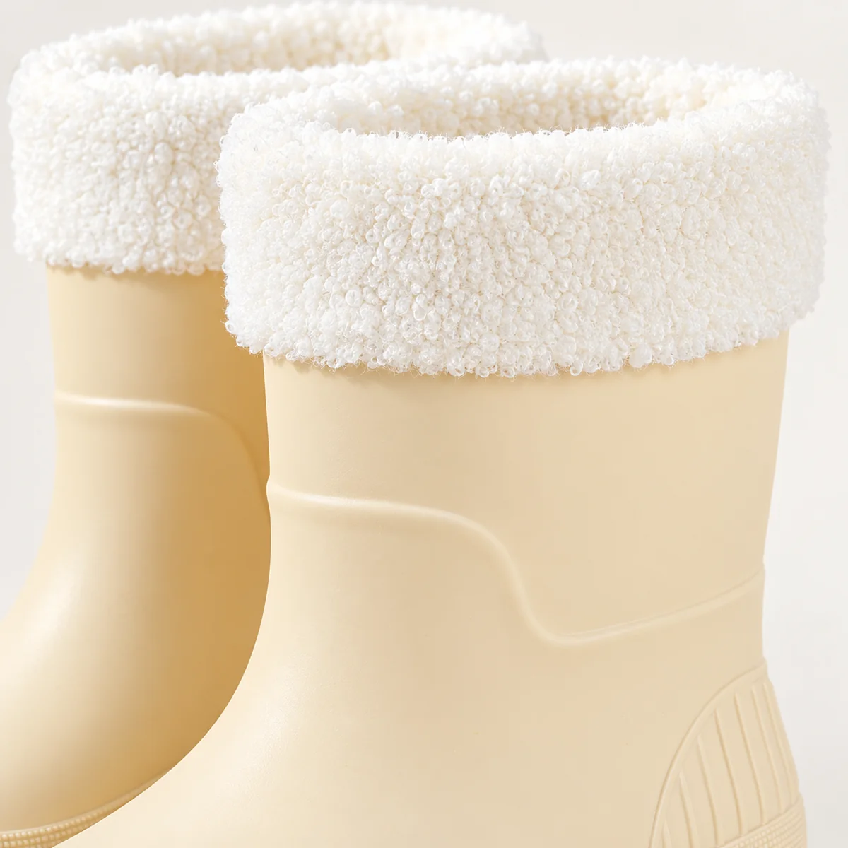 44316 15b bottes de pluie femme abricot mi molle detail