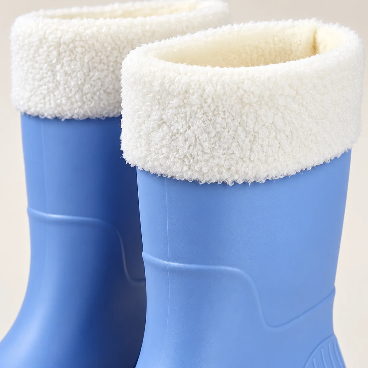 44317 15b bottes de pluie femme bleues mi mollet detail