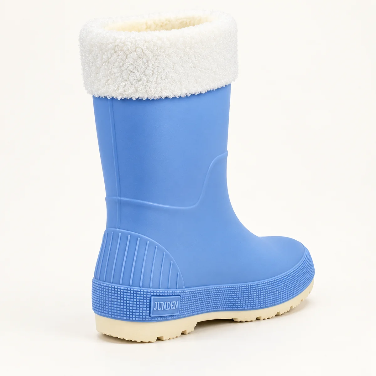 44317 15b bottes de pluie femme bleues mi mollet vue arriere