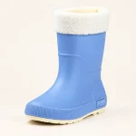 44317 15b bottes de pluie femme bleues mi mollet vue principale