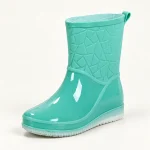 44319 15b bottes de pluie femme vertes a tige te vue principale