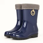 44321 15b bottes de pluie femme bleues a anneau vue principale