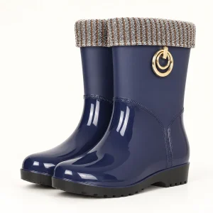 44321 15b bottes de pluie femme bleues a anneau vue principale