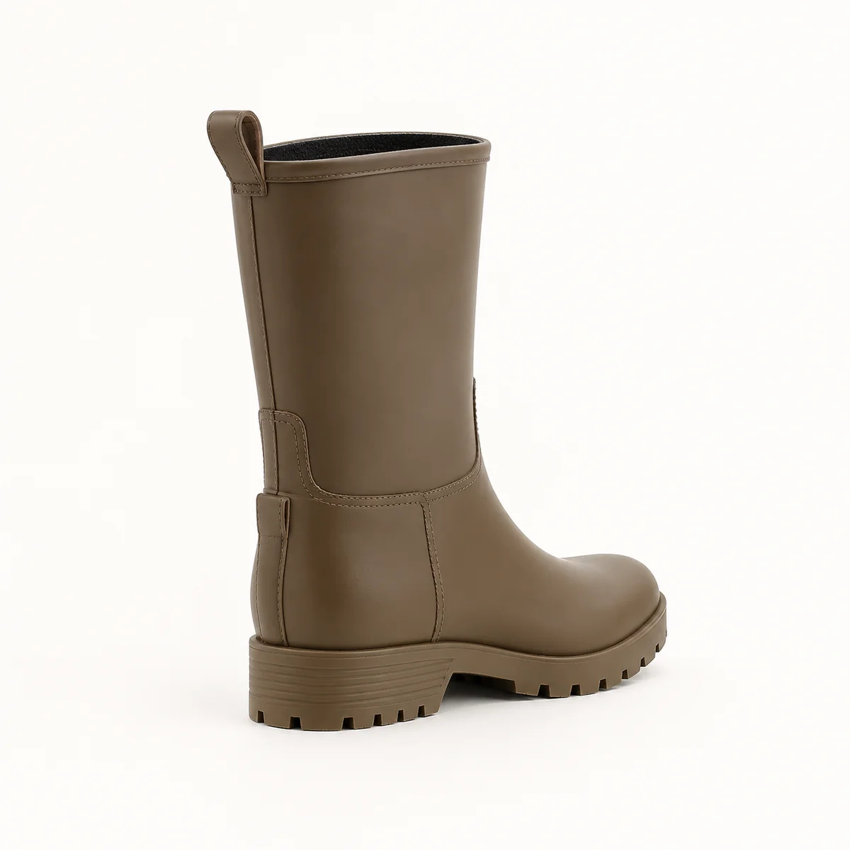 44325 15b bottes de pluie femme marron mi mollet vue arriere