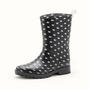 44327 15b bottes de pluie femme noires a petits vue principale