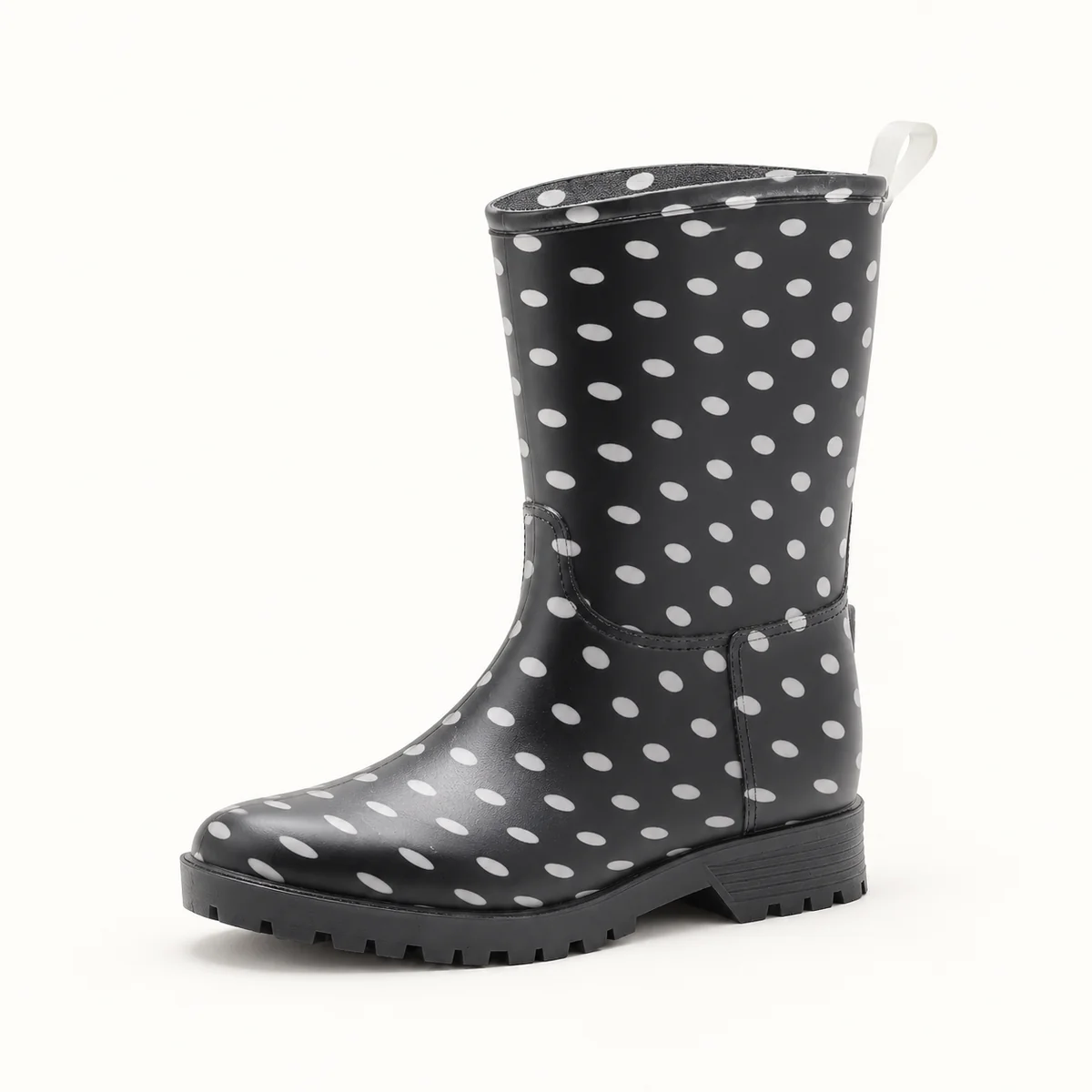 44327 15b bottes de pluie femme noires a petits vue principale