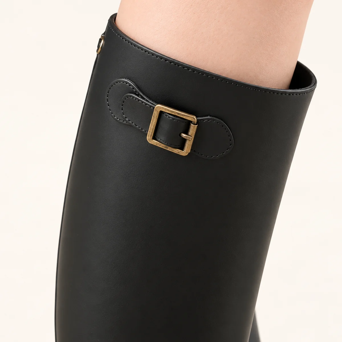 44333 14a bottes de pluie femme noires hautes a detail