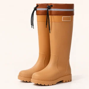 44335 14a bottes de pluie femme kaki hautes a co vue principale