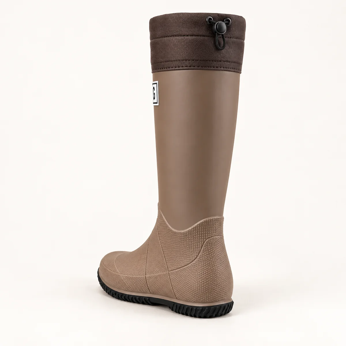 44338 14a bottes de pluie femme marron hautes a vue arriere
