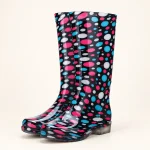 44345 14a bottes de pluie femme hautes a pois ro vue principale