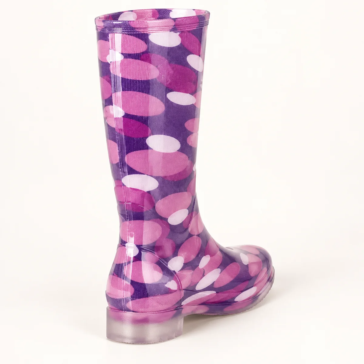 44350 14a bottes de pluie femme violettes a moti vue arriere