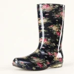 44353 14a bottes de pluie femme noires a bouquet vue principale