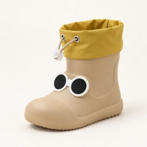 44359 14b bottes de pluie enfant beiges a yeux e vue principale