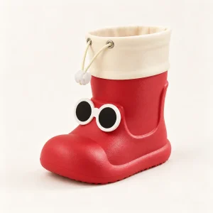 44360 14b bottes de pluie enfant rouges a yeux e vue principale