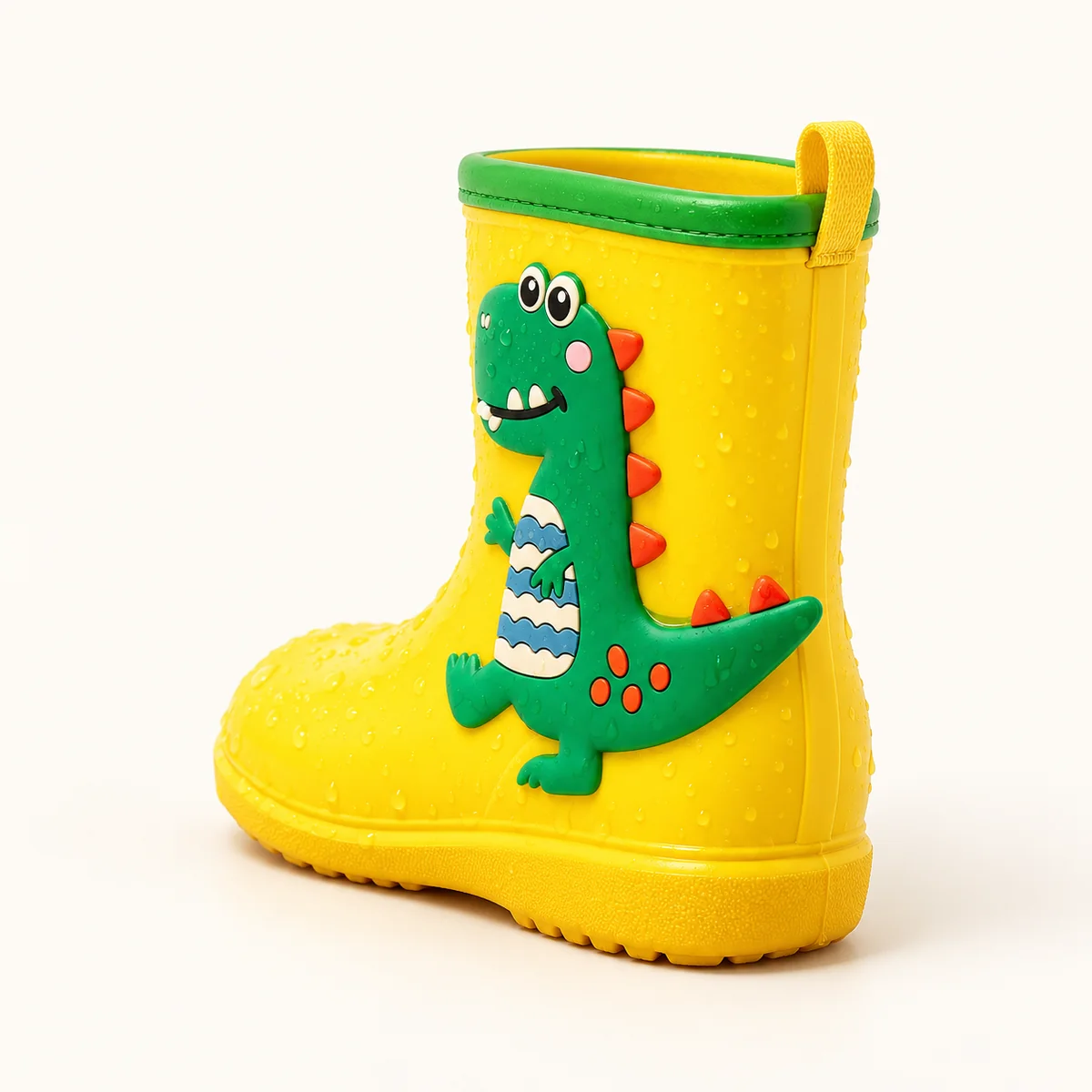 44361 14b bottes de pluie enfant jaunes a dinosa vue arriere