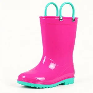 44364 14b bottes de pluie enfant rouges a anses vue principale