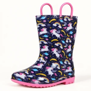 44365 14b bottes de pluie enfant a anses et impr vue principale
