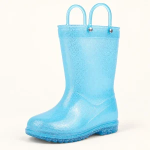 44368 14b bottes de pluie enfant bleues a anses vue principale