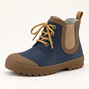 44375 14b bottines enfant bleu marine a lacets e vue principale