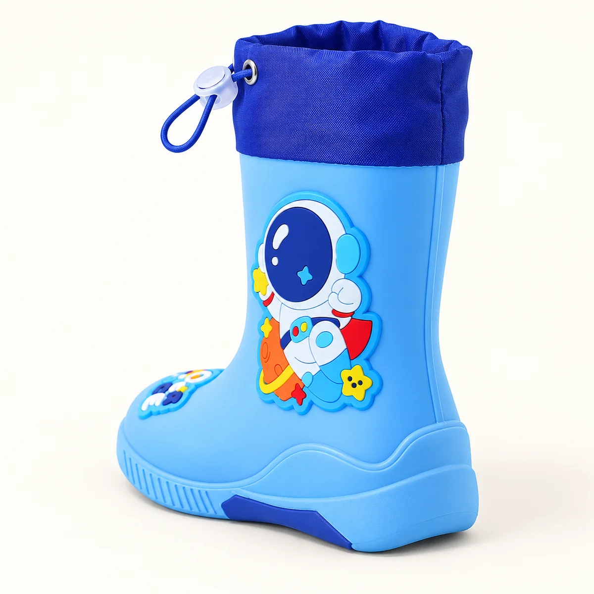 44378 14b bottes de pluie enfant bleu ciel a ast vue arriere