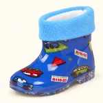 44410 13b bottines de pluie enfant bleu fonce a vue principale
