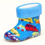 44411 13b bottines de pluie enfant bleues a voit vue principale