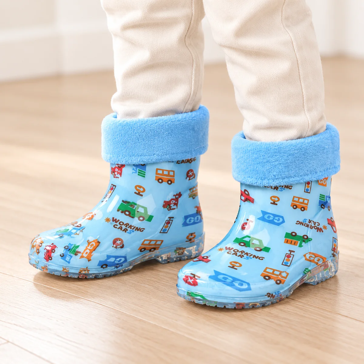 44412 13b bottines de pluie enfant bleu ciel a v porte