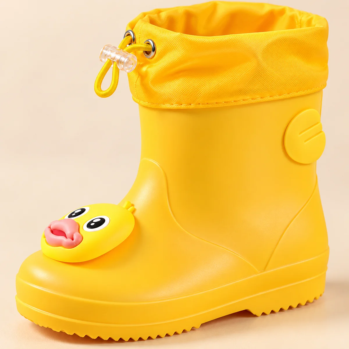 44415 13b bottes de pluie enfant jaunes a canard detail