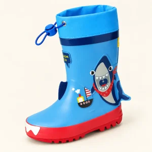 44417 13b bottes de pluie enfant bleues a requin vue principale