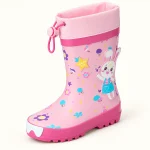44418 13b bottes de pluie enfant roses a motifs vue principale