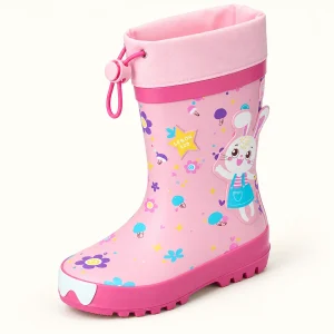 44418 13b bottes de pluie enfant roses a motifs vue principale