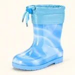 44420 13b bottes de pluie enfant bleues a col re vue principale
