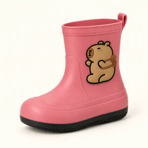44422 13b bottes de pluie enfant roses a dessin vue principale