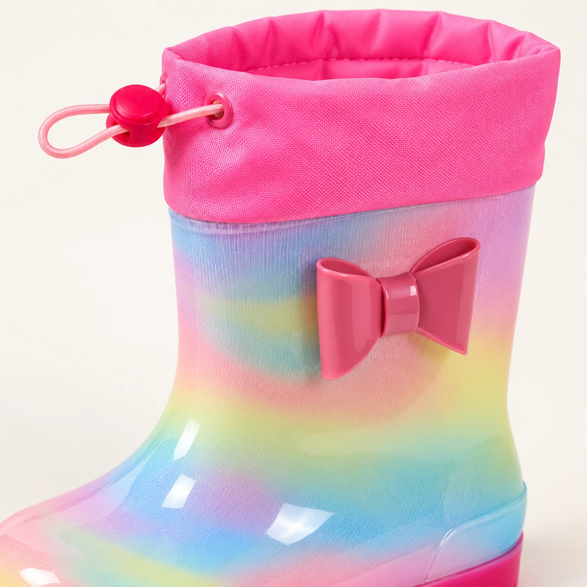 44426 13b bottes de pluie enfant arc en ciel a c detail