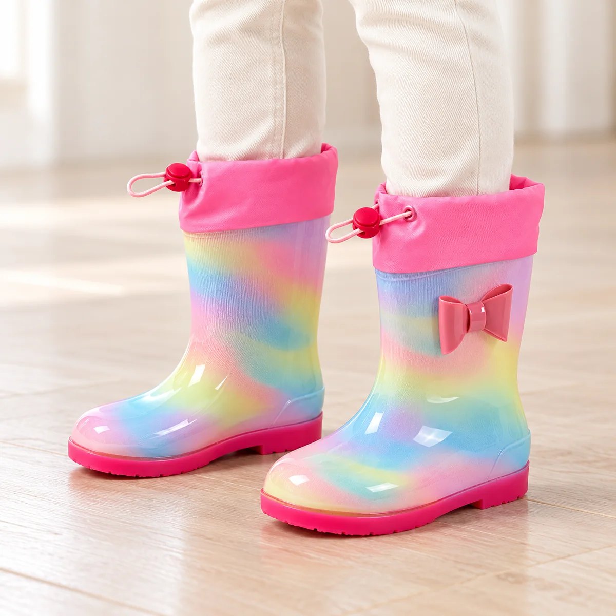 44426 13b bottes de pluie enfant arc en ciel a c porte