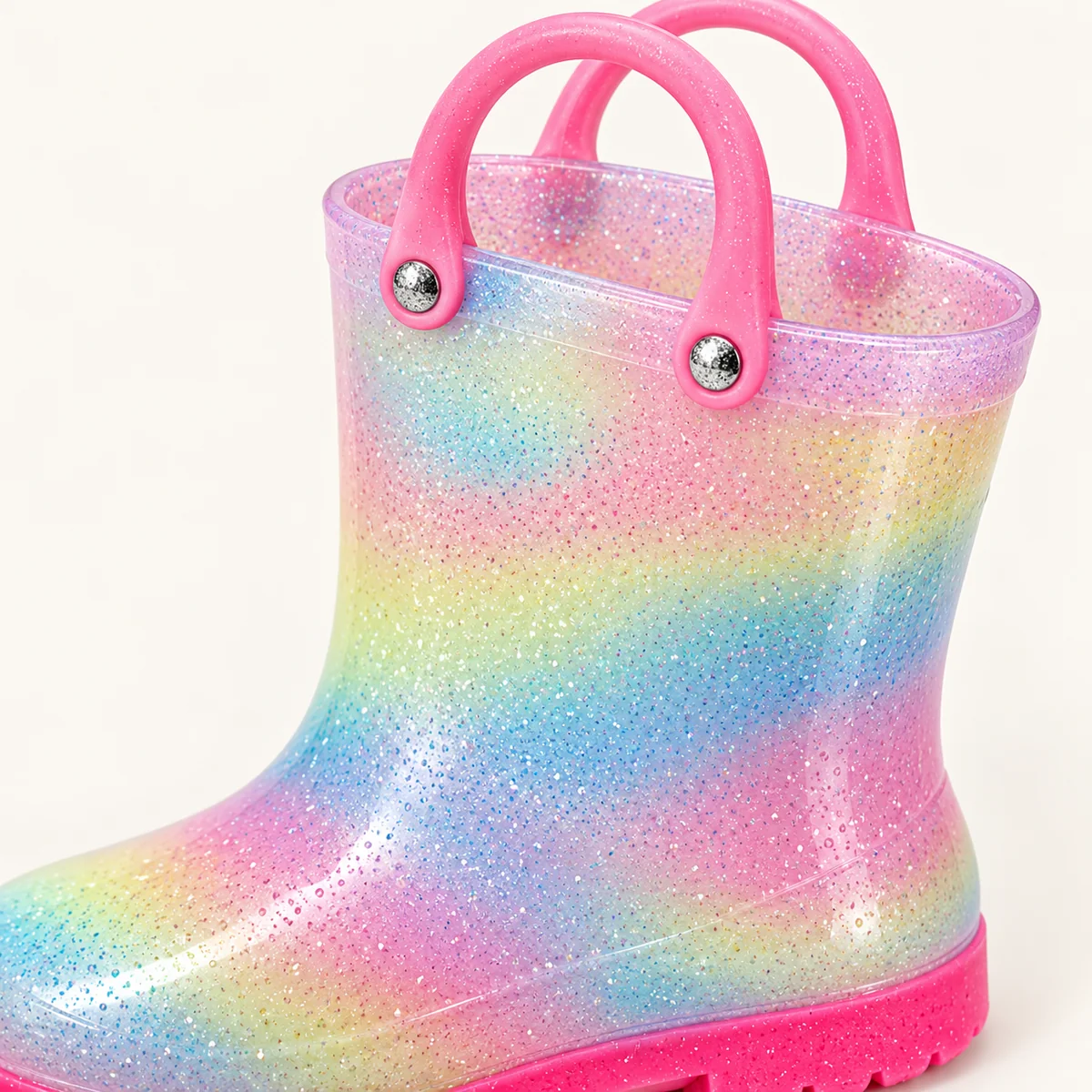 44428 13b bottes de pluie enfant arc en ciel pai detail