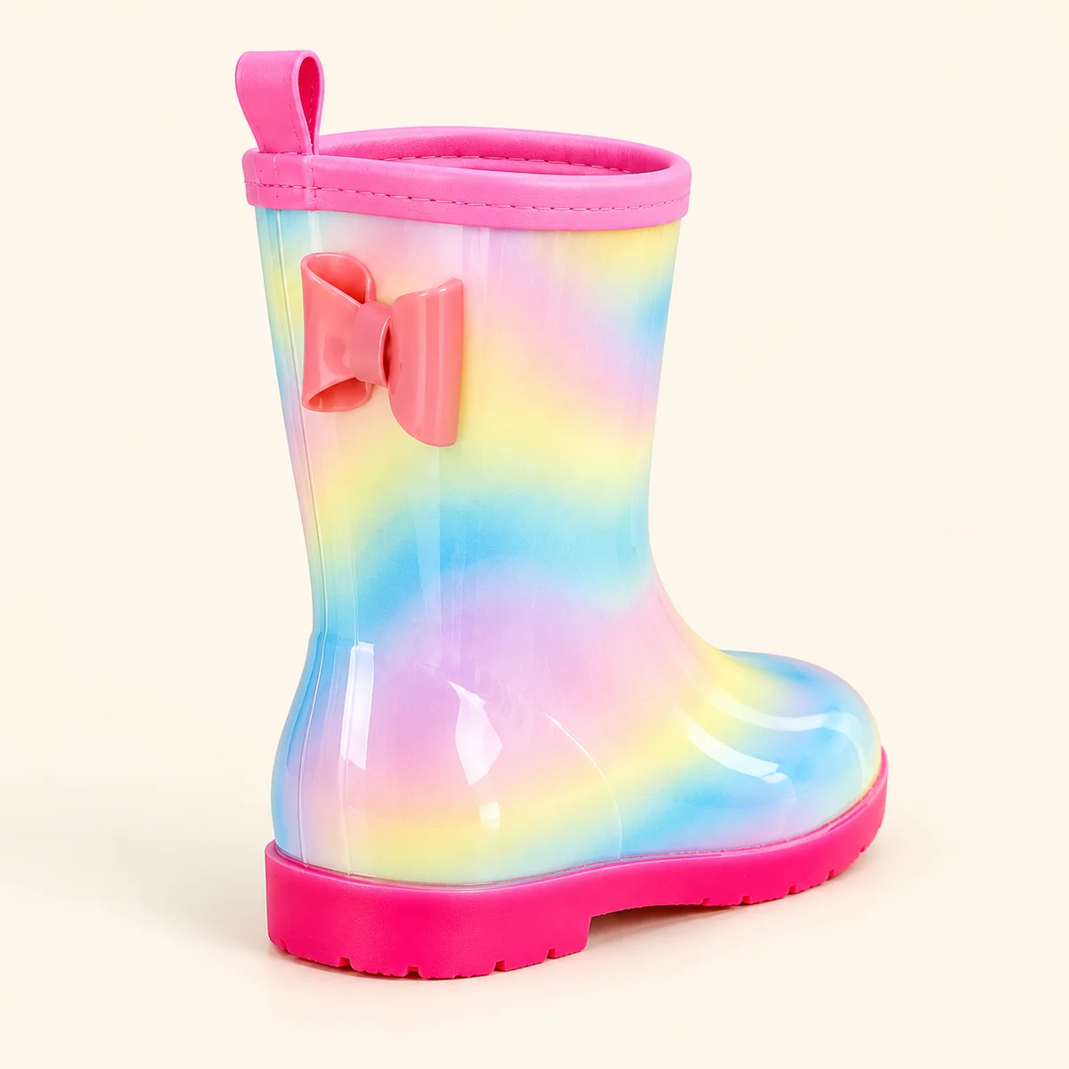 44429 13b bottes de pluie enfant arc en ciel a b vue arriere