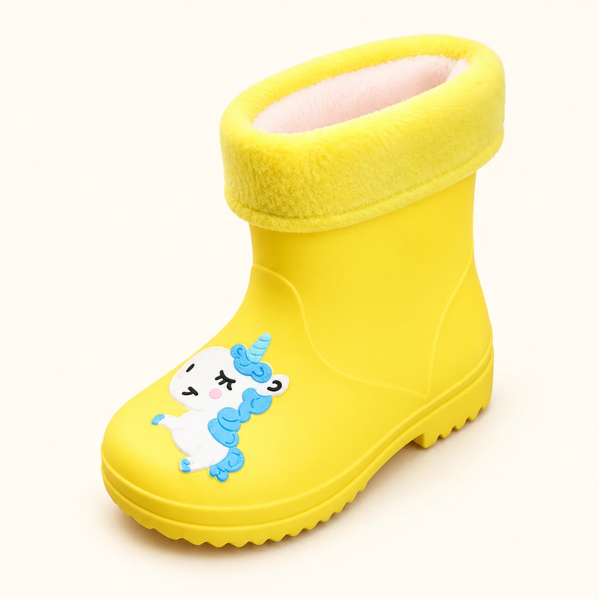 44430 13b bottes de pluie enfant jaunes a doublu vue principale