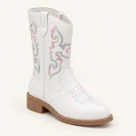bottes cowboy fille beiges mi mollet a 44528 11b vue principale