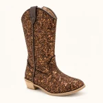 bottes cowboy fille camel a paillettes 44520 11b vue principale