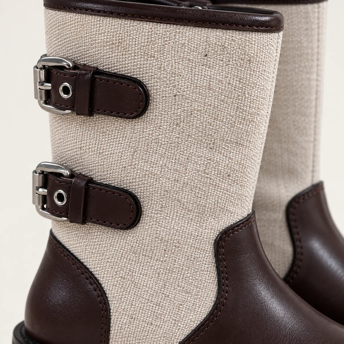 bottes cowboy fille marron a double bo 44543 10a detail