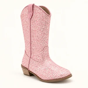 bottes cowboy fille roses a paillettes 44519 11b vue principale