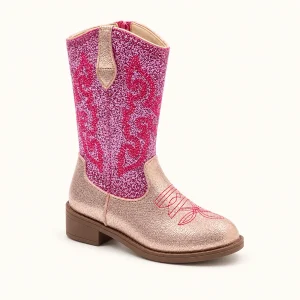 bottes cowboy fille roses brodees a zi 44514 11b vue principale