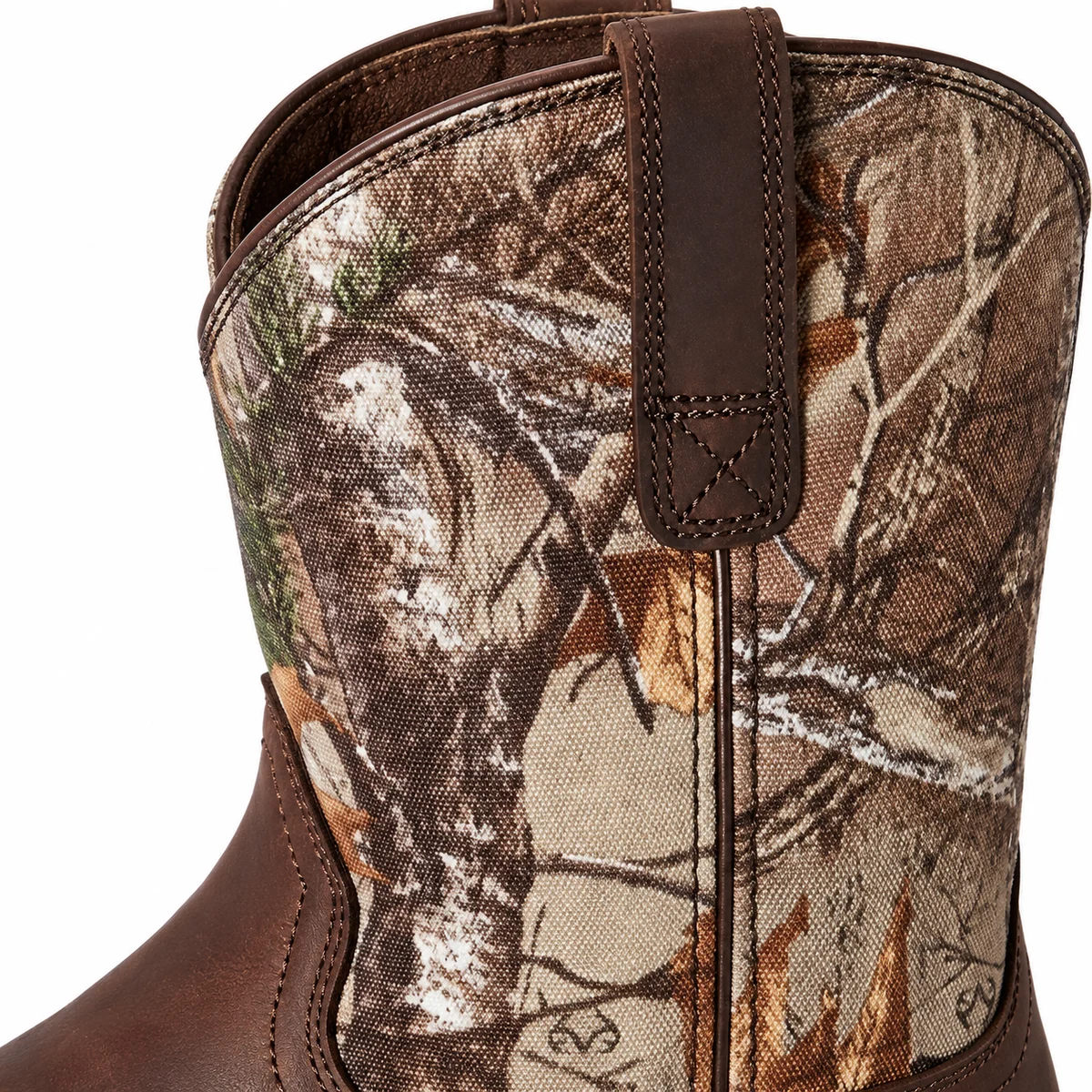 Bottes cowboy homme marron à tige haute et imprimée beige