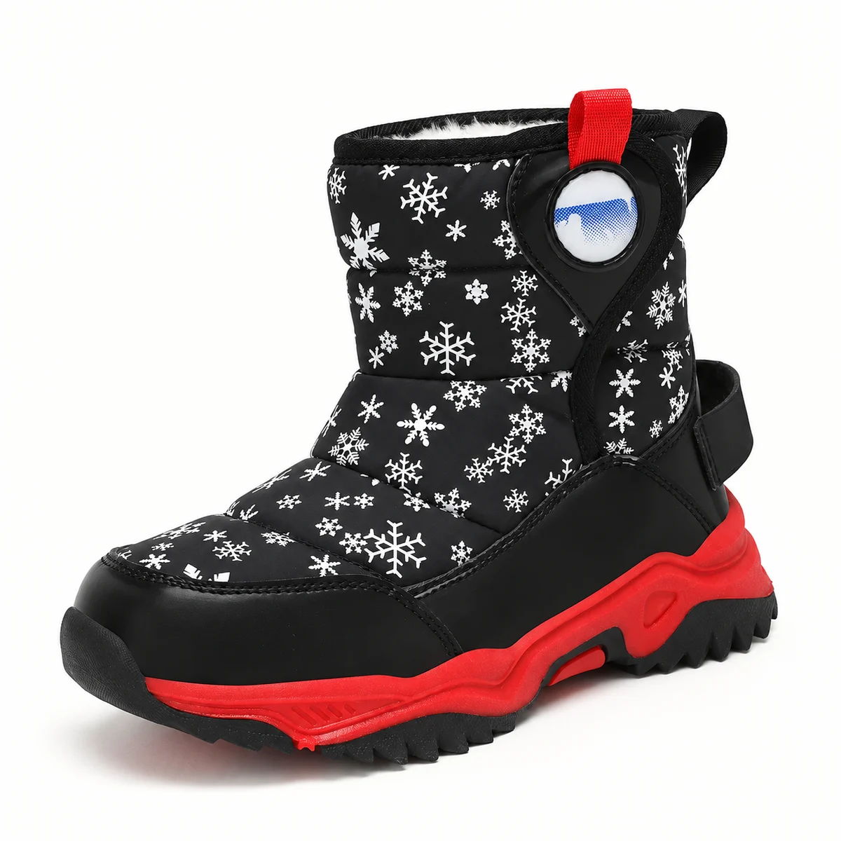 Chaudes bottes rouges pour enfant fille idéale pour la neige