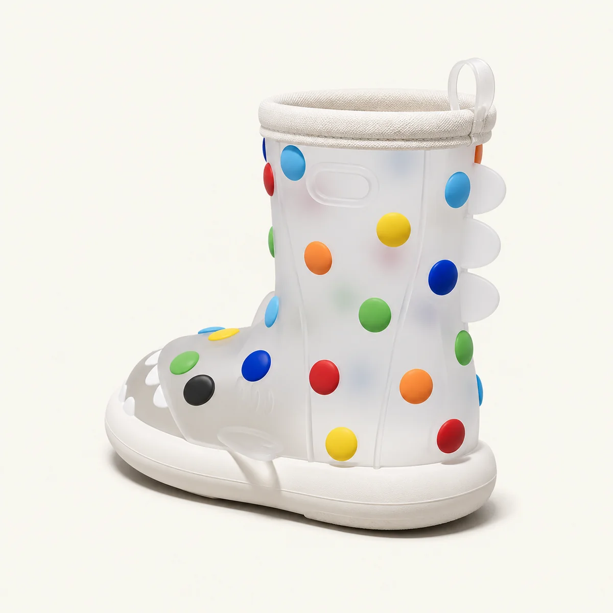 bottes de pluie enfant a pois et detai 44383 13a vue arriere